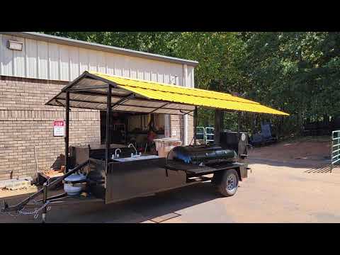 Bbq Pitmaster sink griddle Roof set up catering business bbq smoker grill trailers for sale rentals